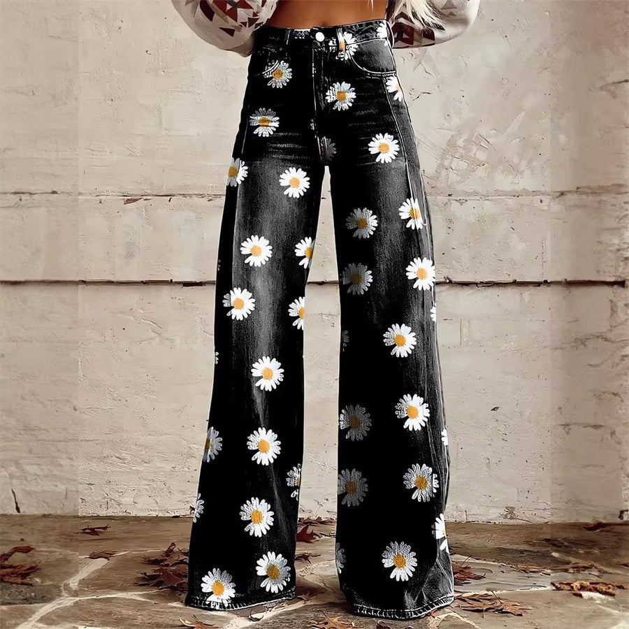 Stella™ | Artistic Wide-Leg Jeans