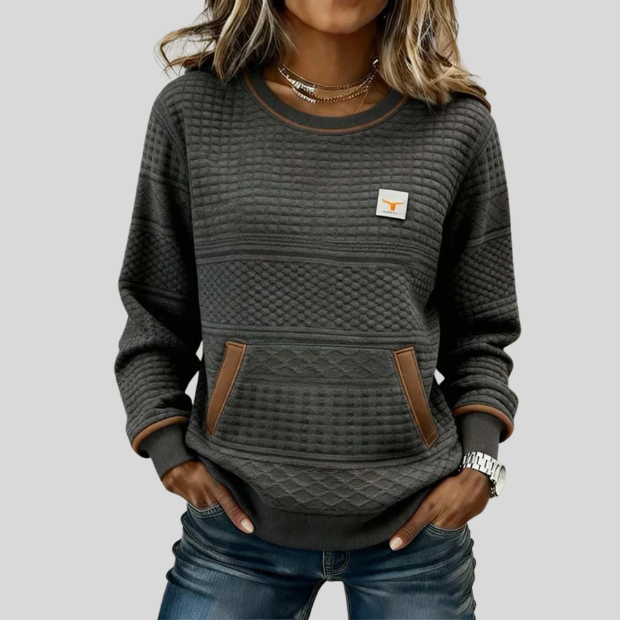 Noelle™ | Crew Neck Colorblock Sweatshirt