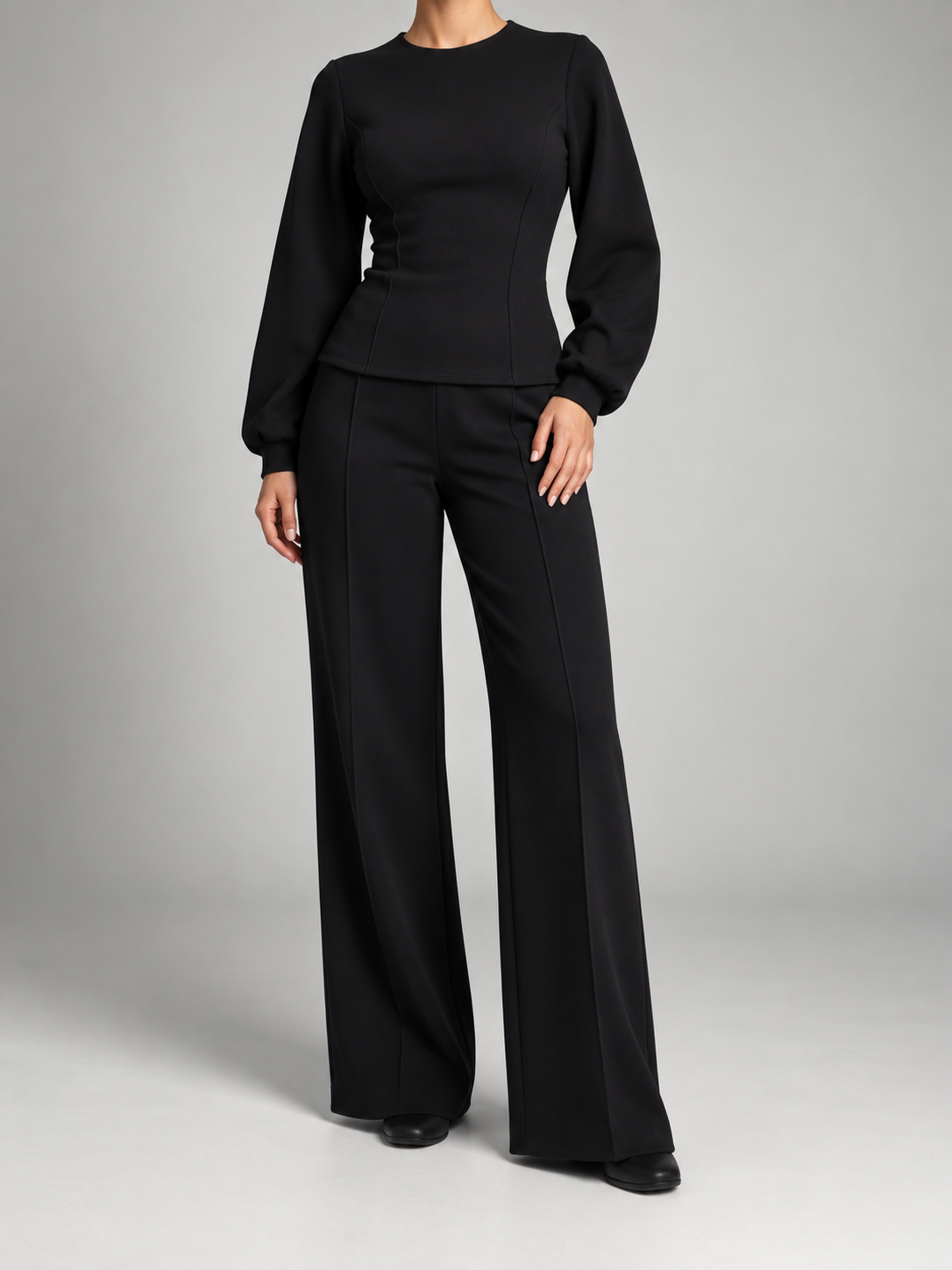 Valessia™ | Elegant Wide-Leg Two-Piece Set