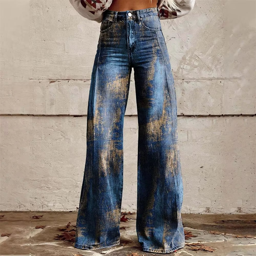 Stella™ | Artistic Wide-Leg Jeans
