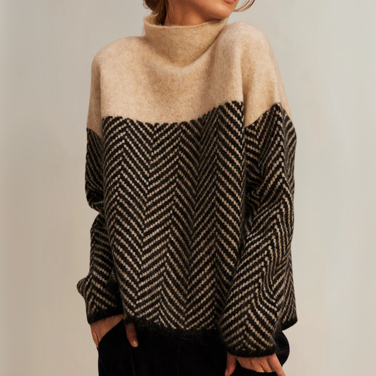 Clarisse - Cotton Turtleneck Sweater