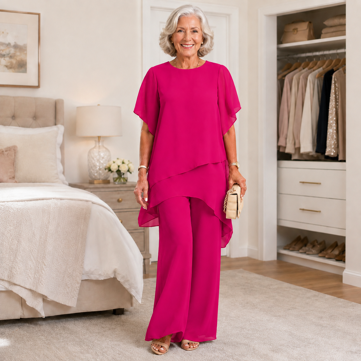 Samantha ™ | Elegant Asymmetrical Two Piece Set