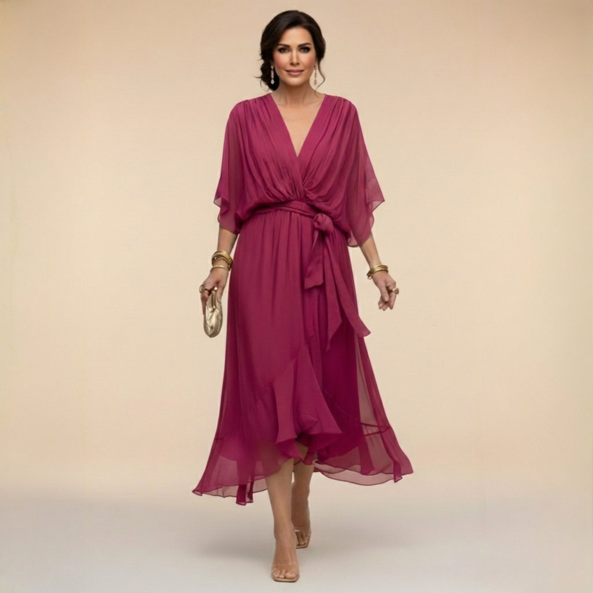 Clara | Wrap V-Neck Dress
