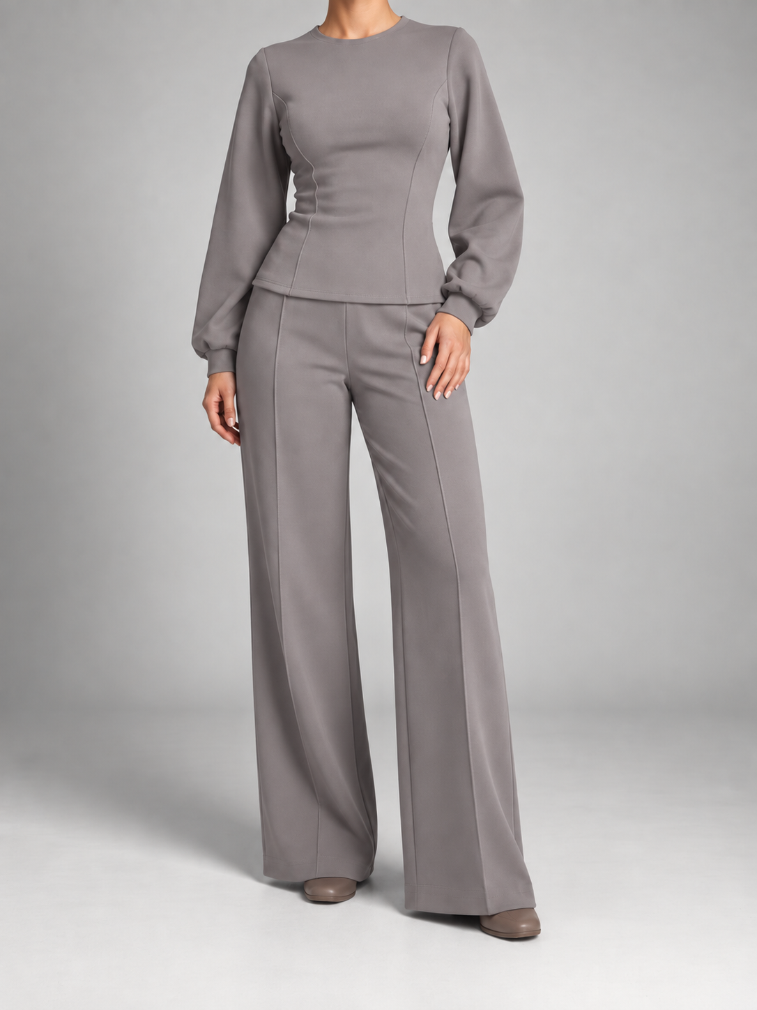 Valessia™ | Elegant Wide-Leg Two-Piece Set