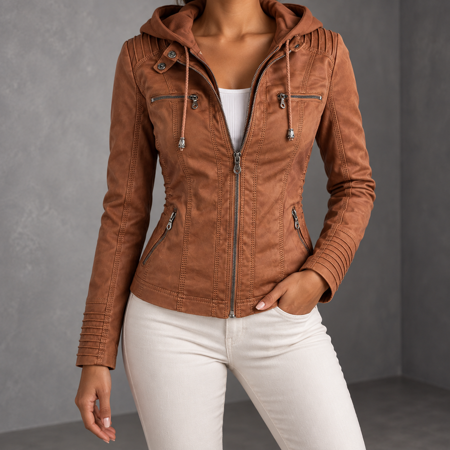 Callista | Hooded Moto Jacket