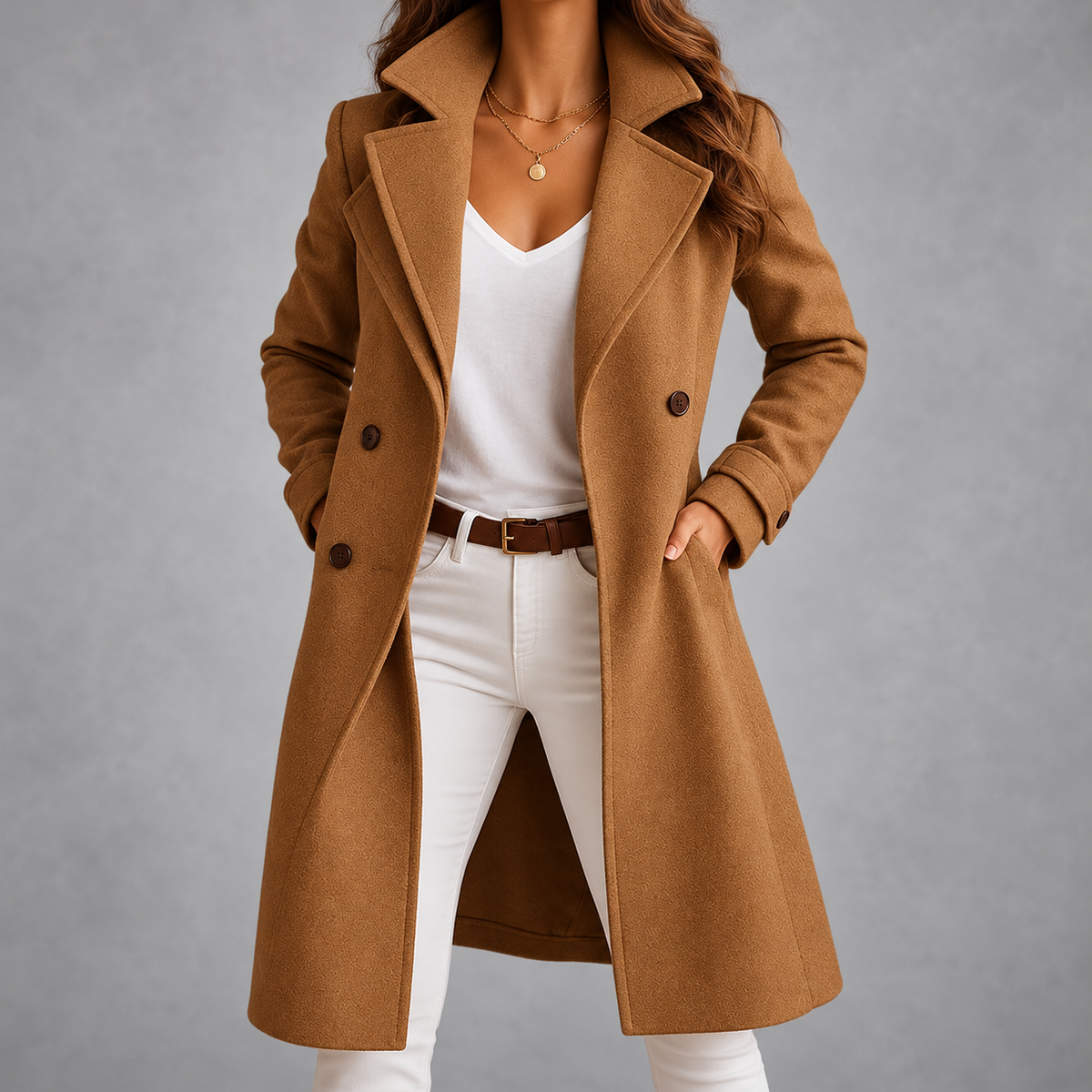 Blanche | Tailored Notch-Lapel Long Coat