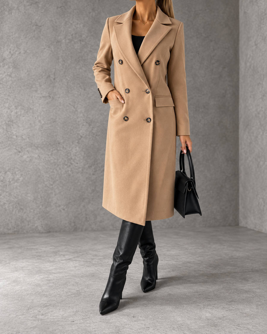 Emeline | Double-Breasted Longline Overcoat