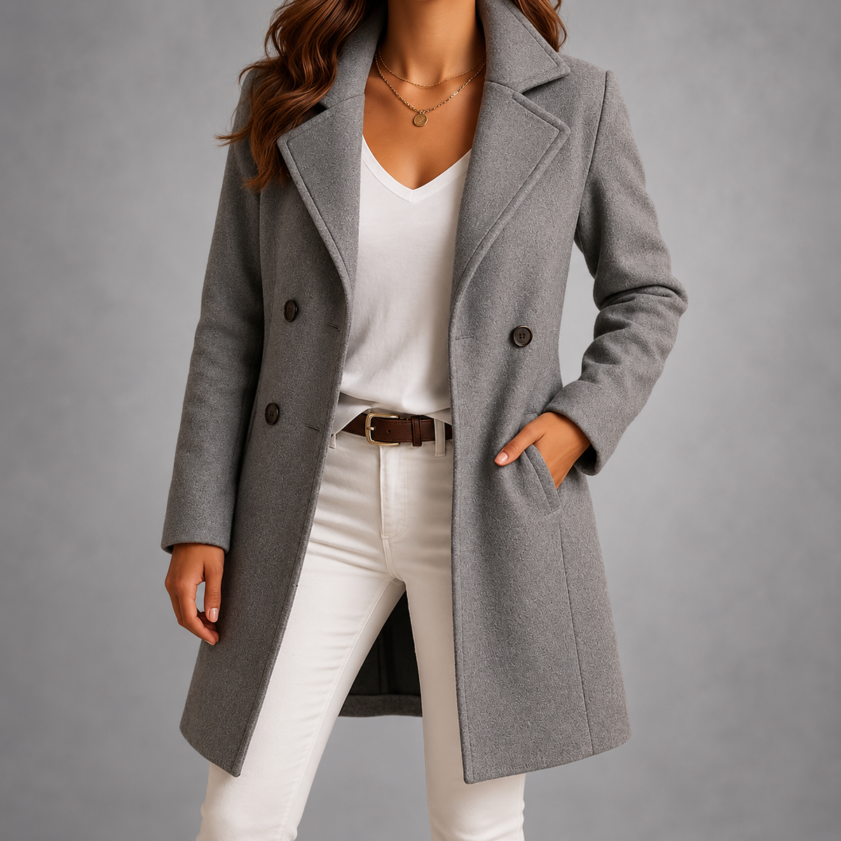 Blanche | Tailored Notch-Lapel Long Coat