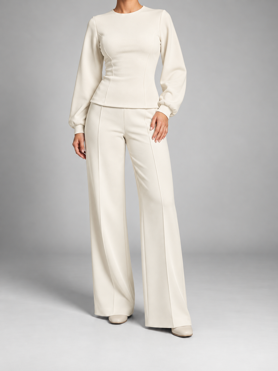 Valessia™ | Elegant Wide-Leg Two-Piece Set