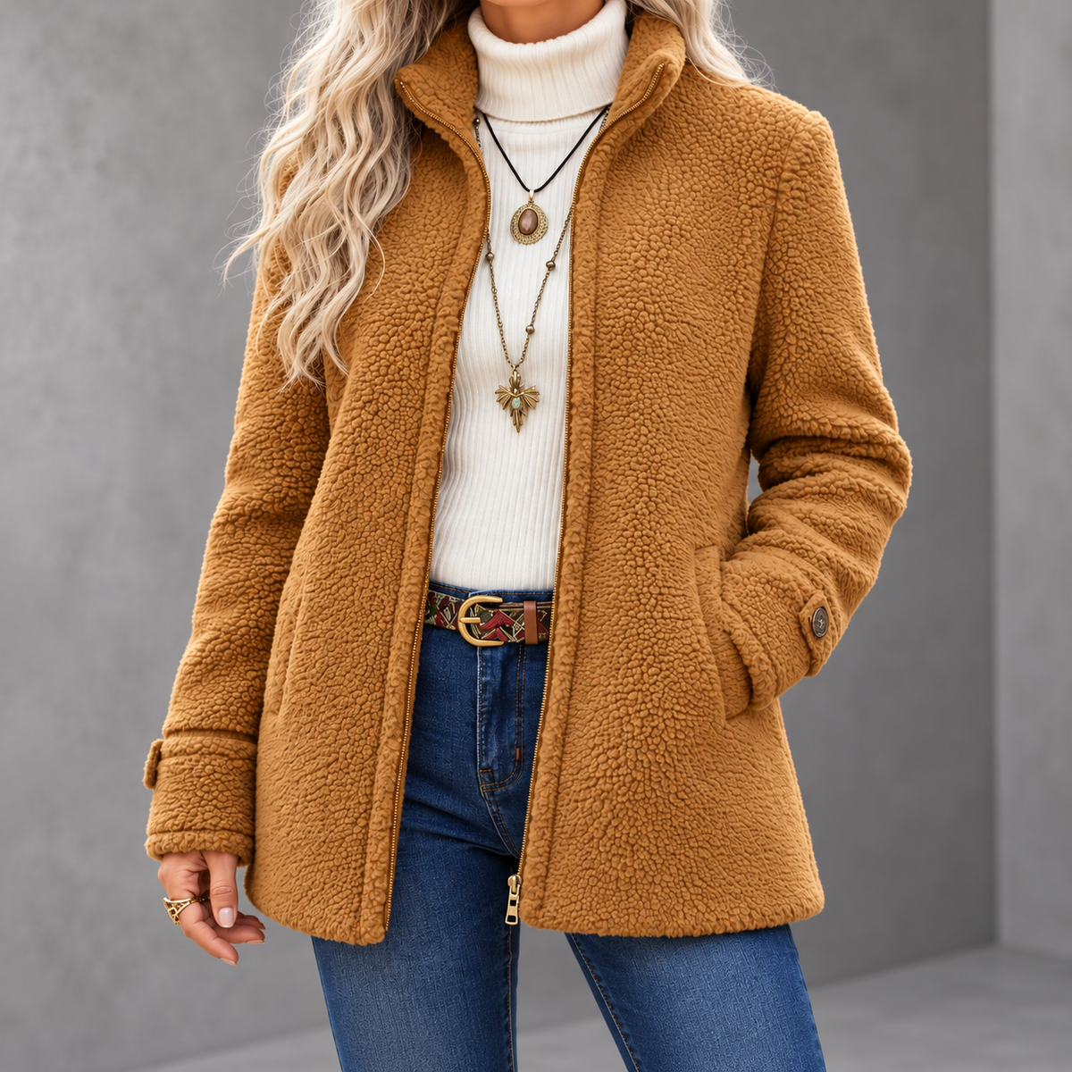 Judith | Cozy Stand-Collar Full-Zip Jacket