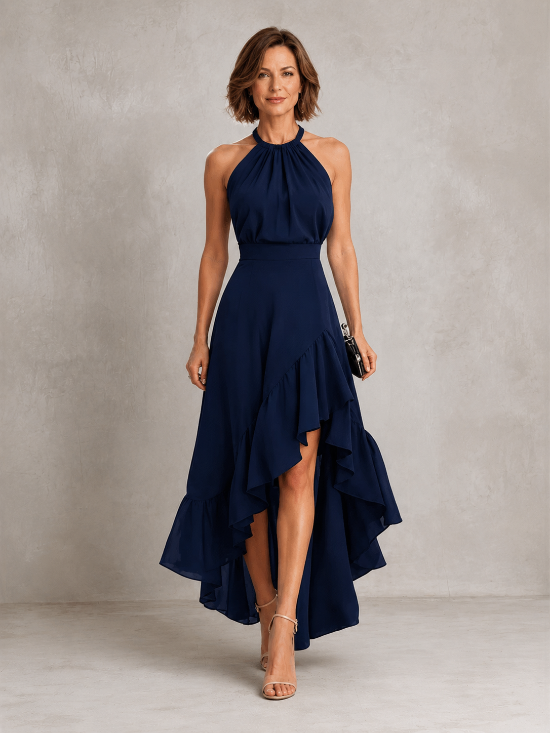Chloe | Halter Ruffle Hem