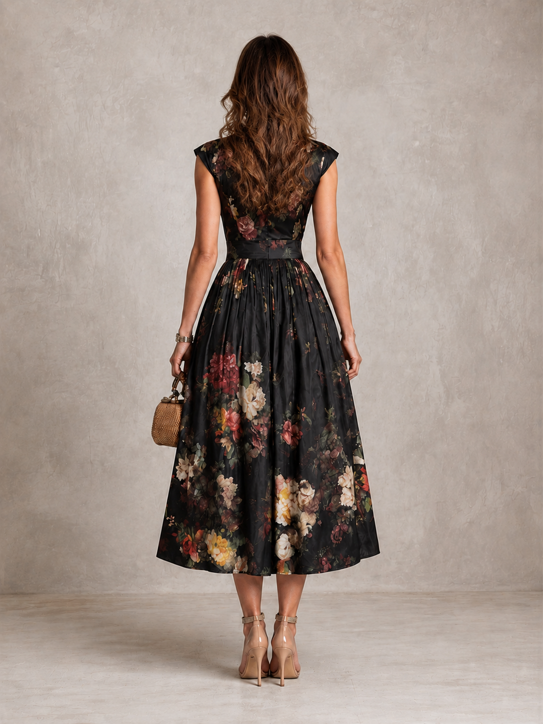 Mia | Keyhole Pleated Satin