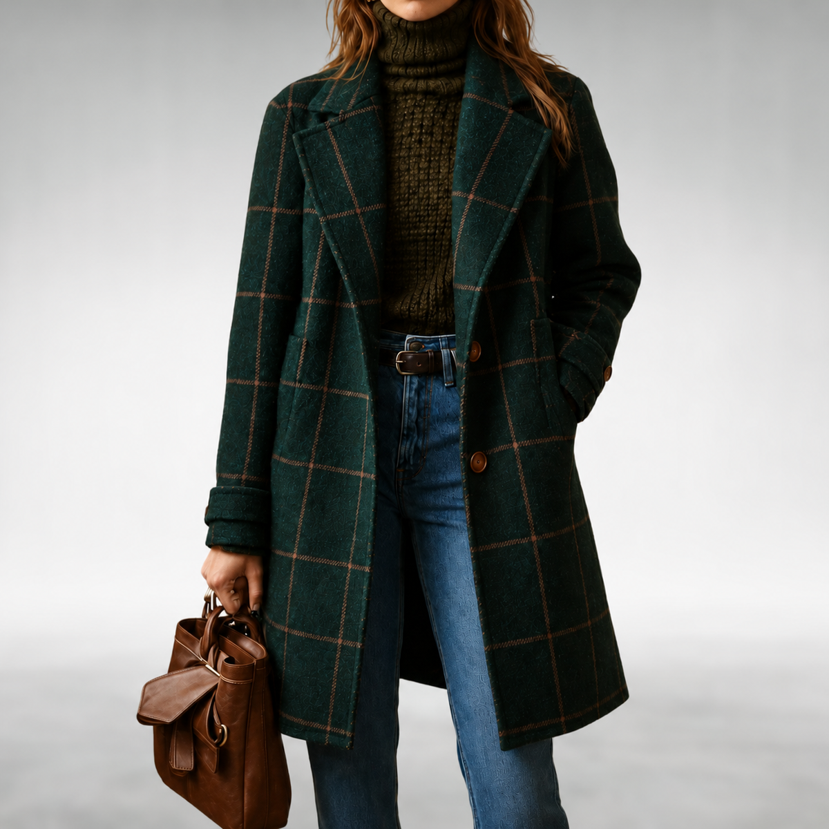 Lauren I Classic Checkered Coat