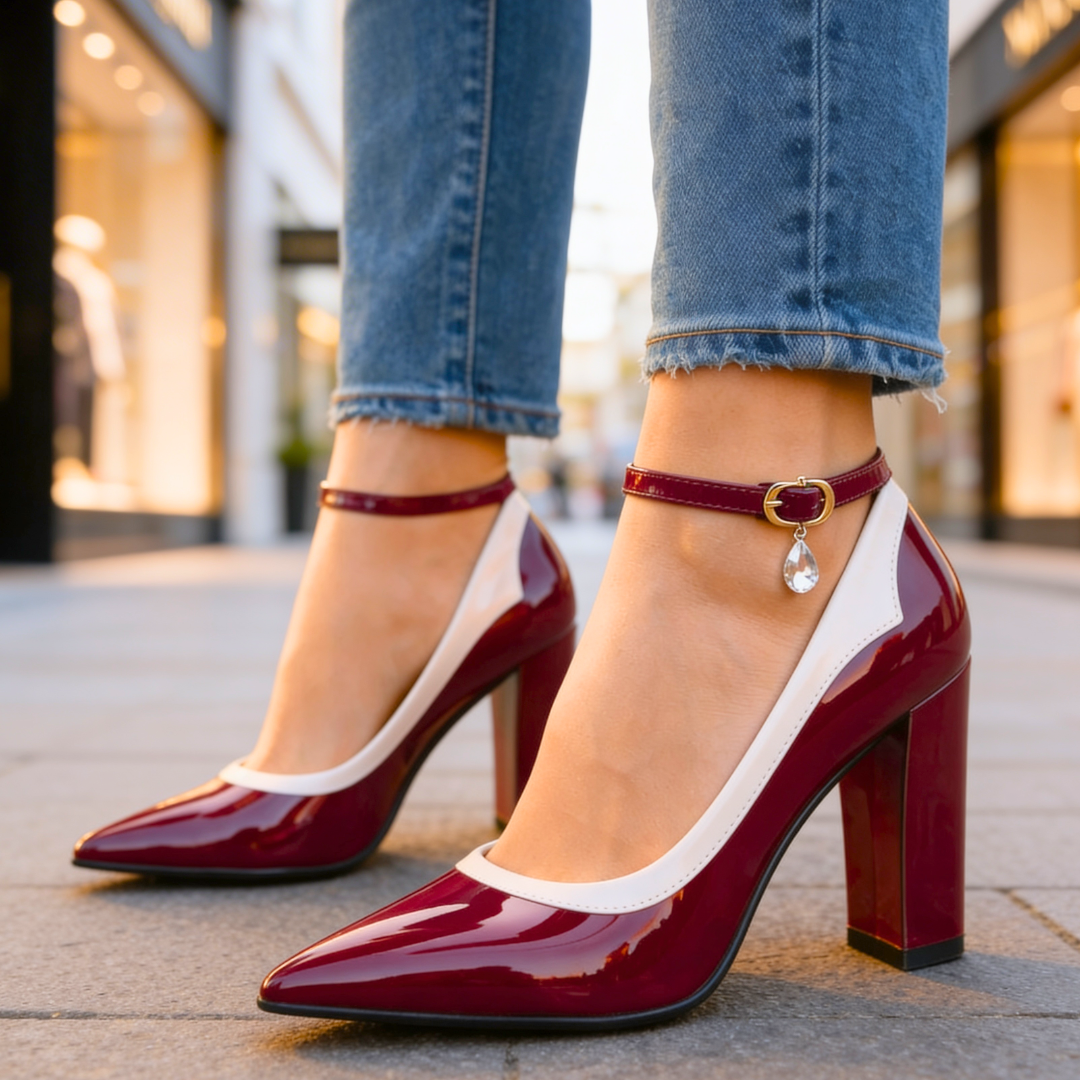 Seraphina™ | Contrast Strap Heels
