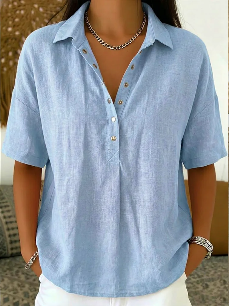 Amelia™ | Relaxed Collared Blouse