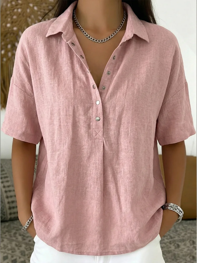 Amelia™ | Relaxed Collared Blouse