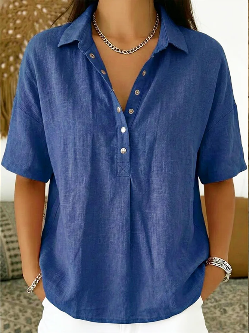 Amelia™ | Relaxed Collared Blouse