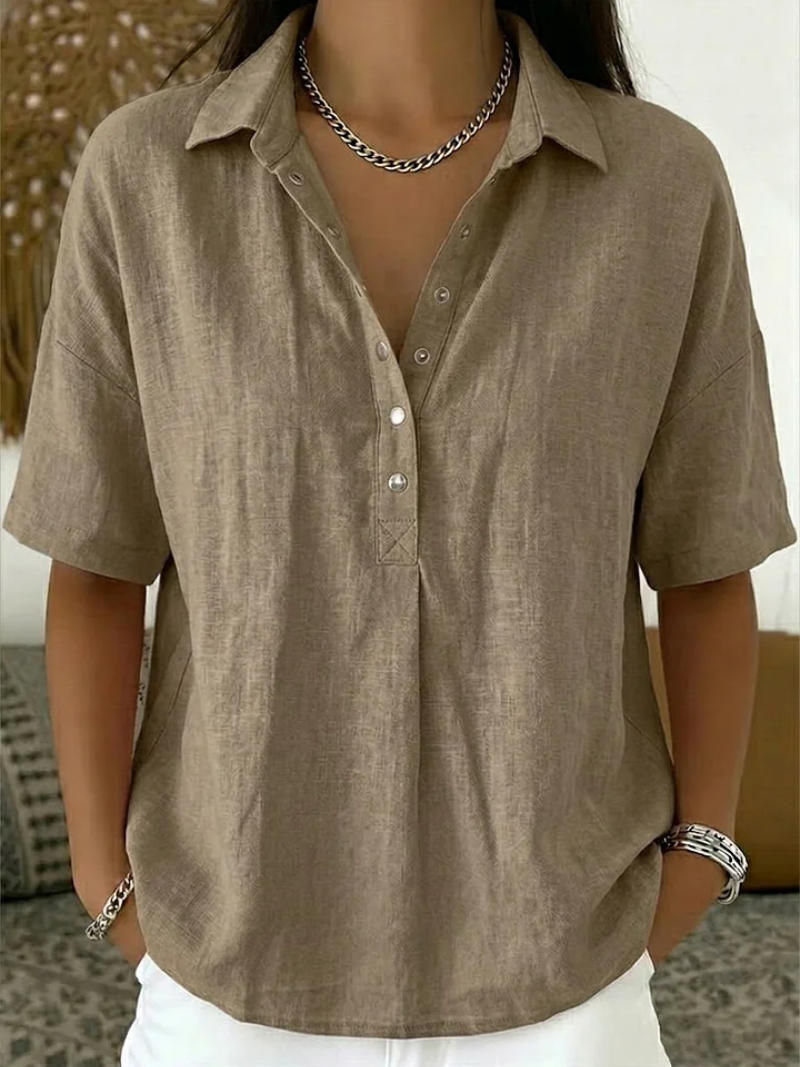 Amelia™ | Relaxed Collared Blouse