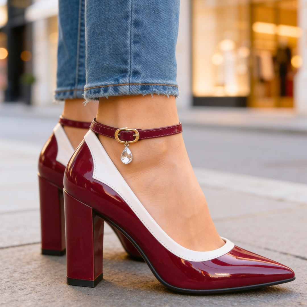Seraphina™ | Contrast Strap Heels