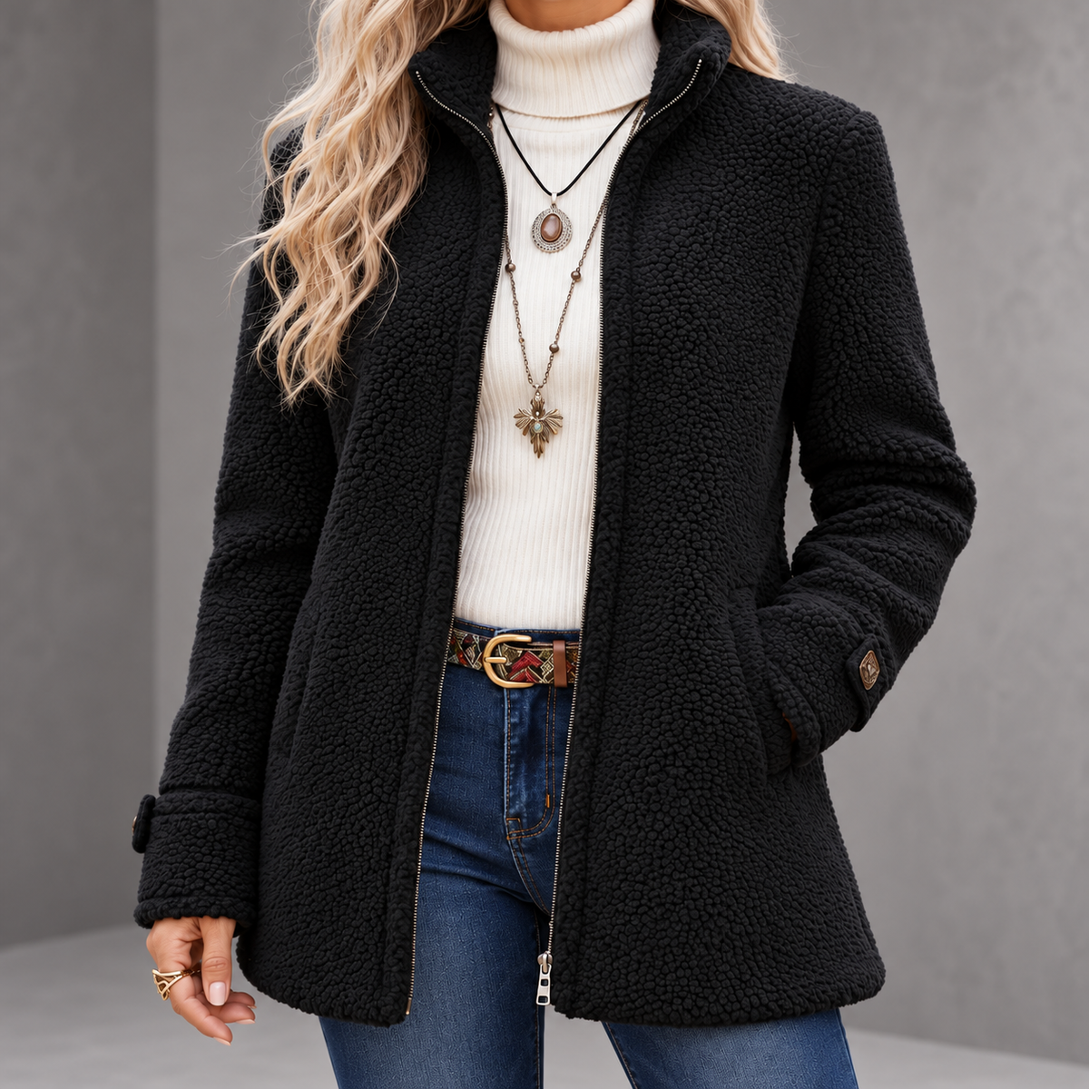 Judith | Cozy Stand-Collar Full-Zip Jacket