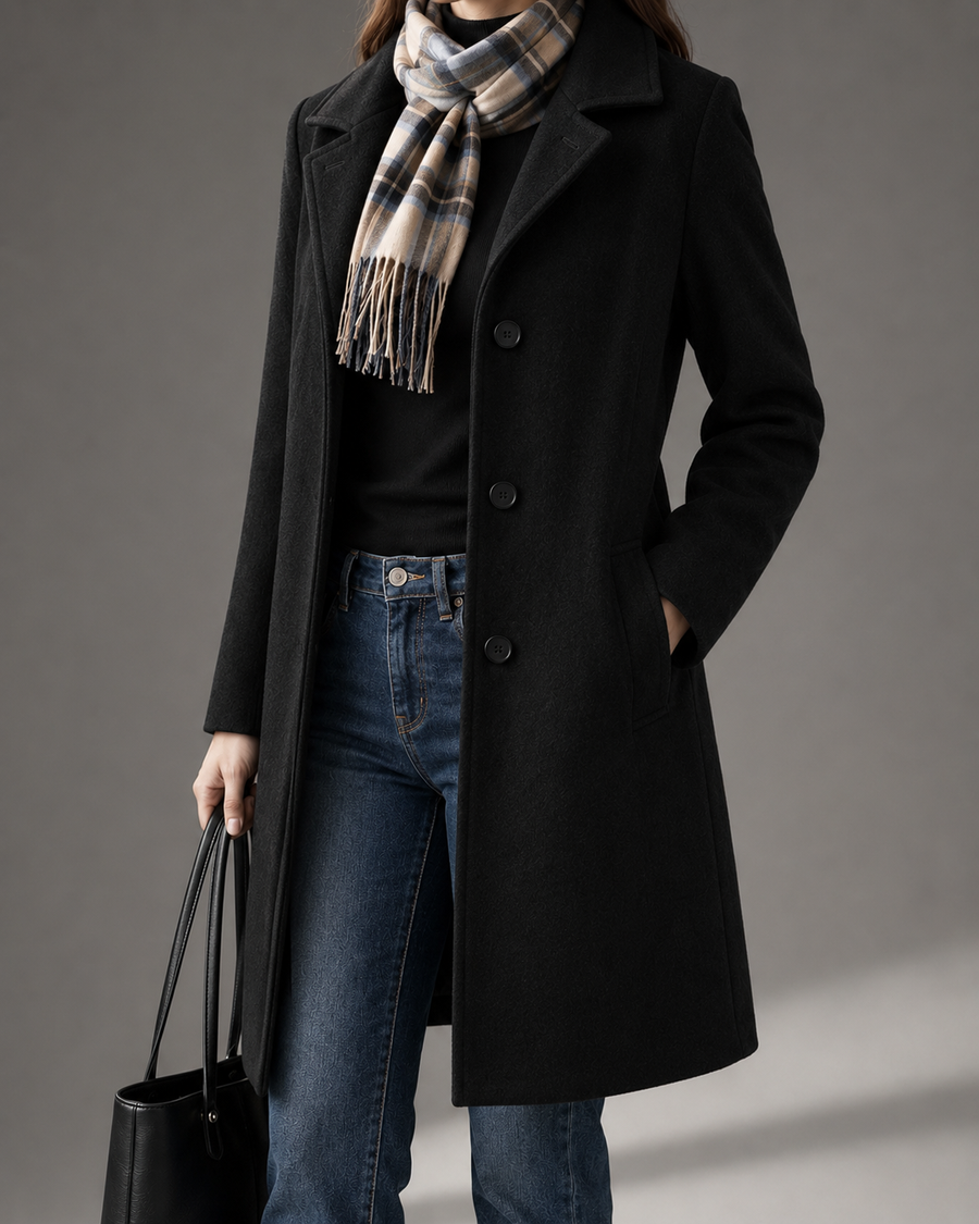 Clarisse I Retro Long Woolen Coat