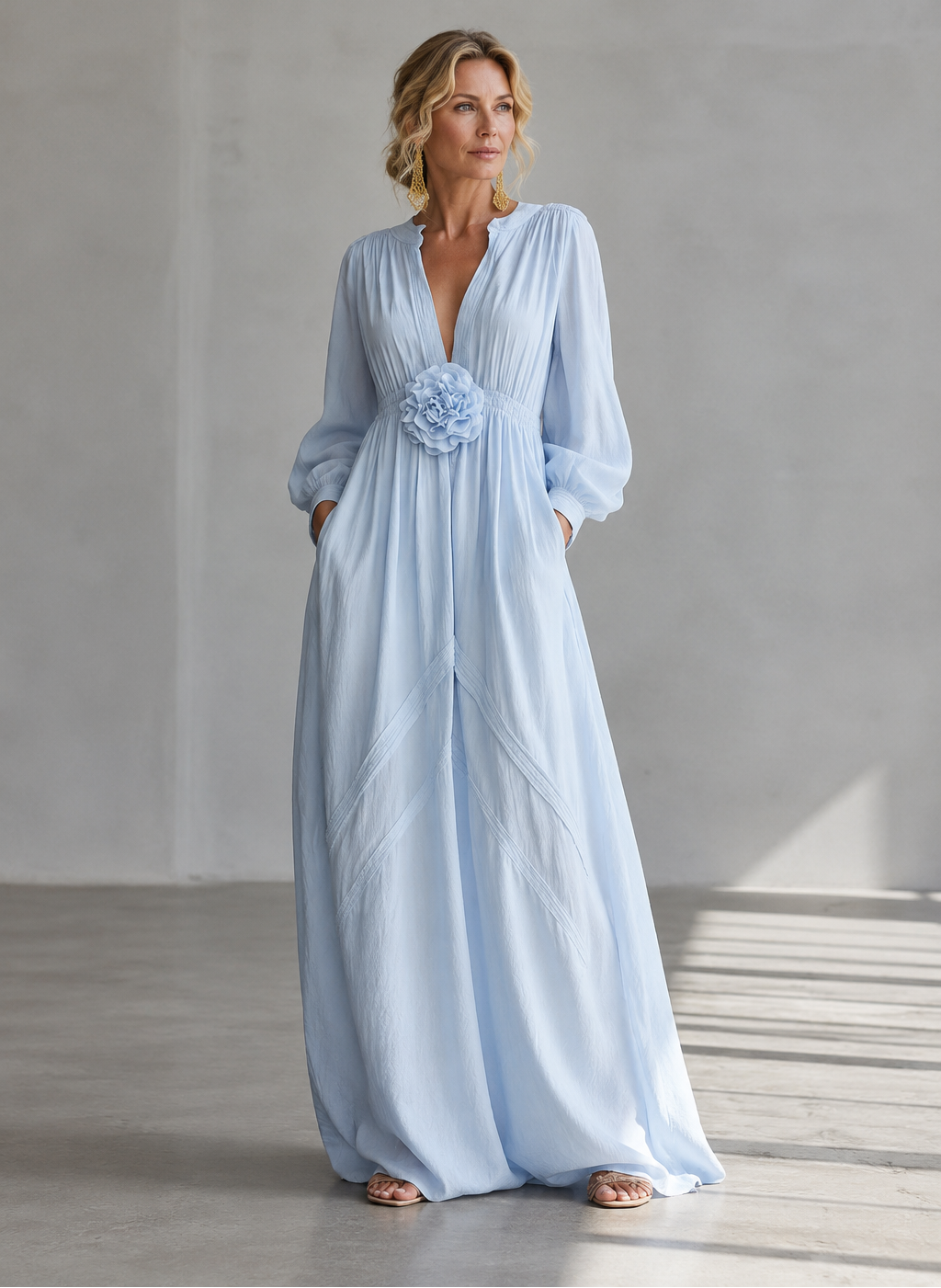 Marielle | 3D Floral High-Waist Maxi