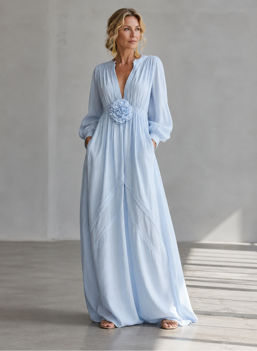 Marielle | 3D Floral High-Waist Maxi