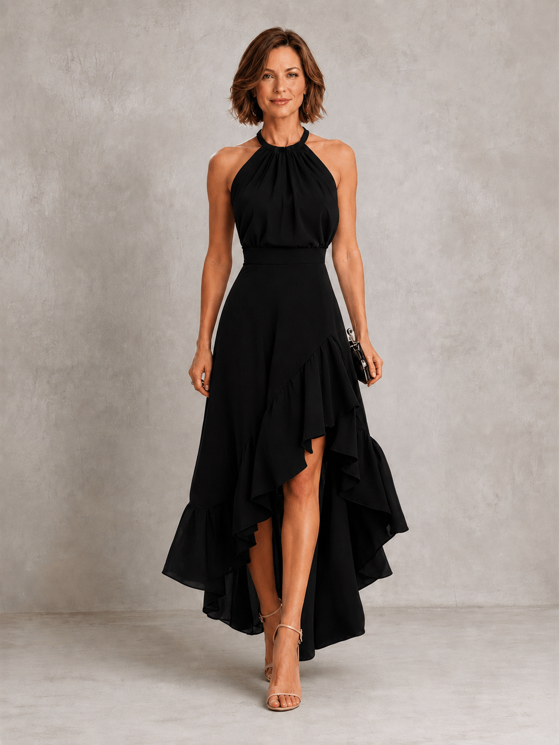 Chloe | Halter Ruffle Hem