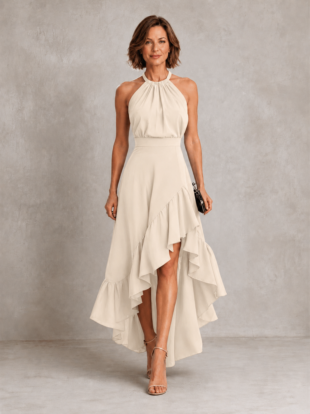 Chloe | Halter Ruffle Hem