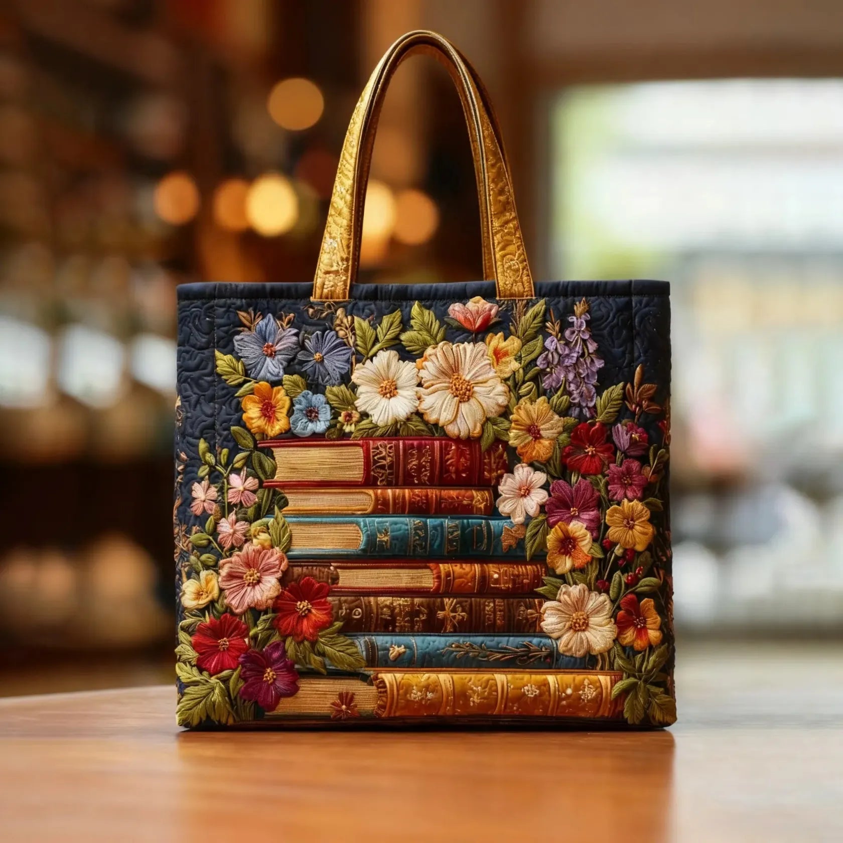 Artisan Bag – Floral & Books Print