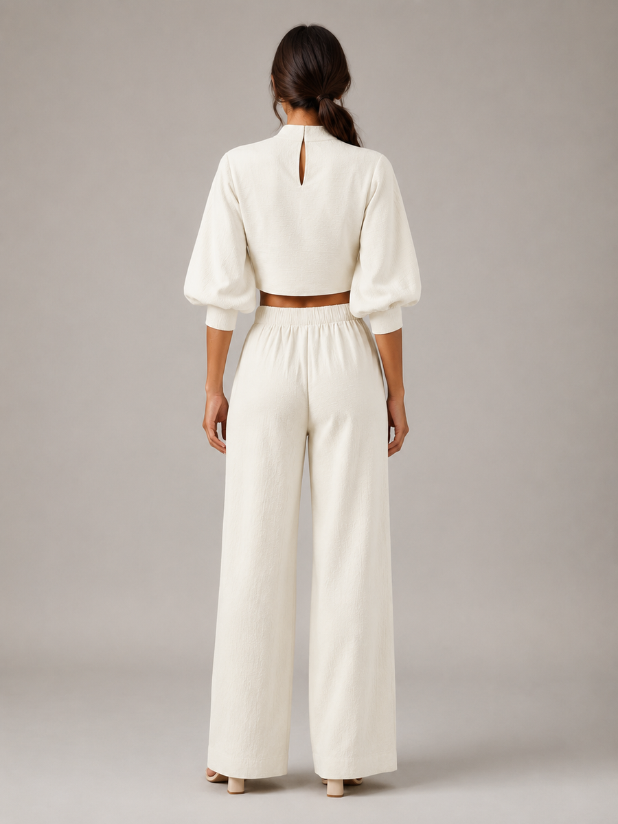 Avielle™ | Elegant Wide-Leg Two-Piece Set