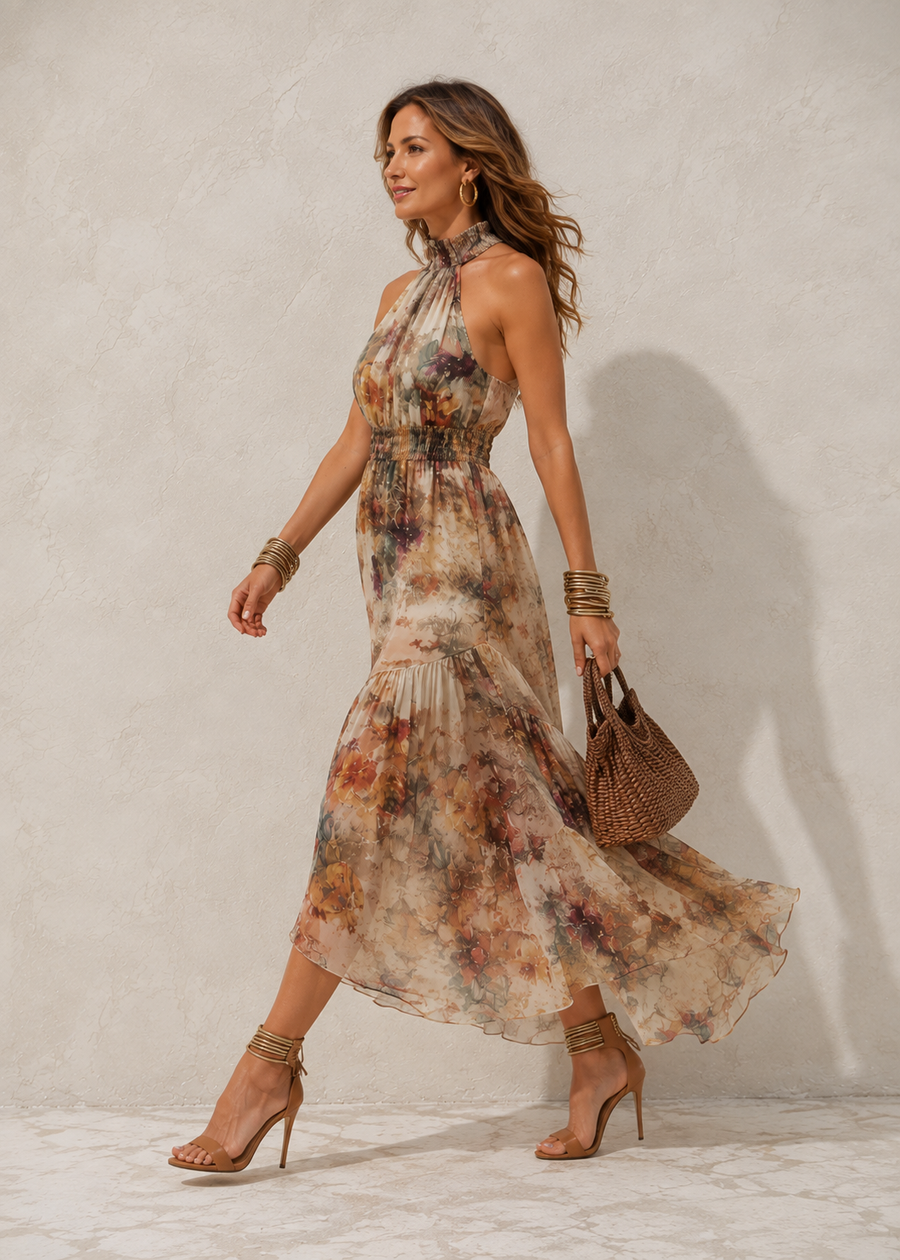 Ivy | Effortless Halter Maxi Dress
