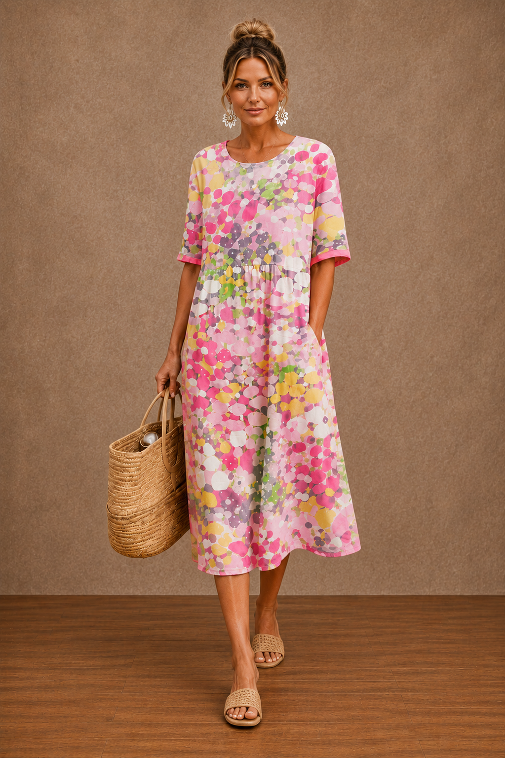 Hazel | Floral Midi Dress