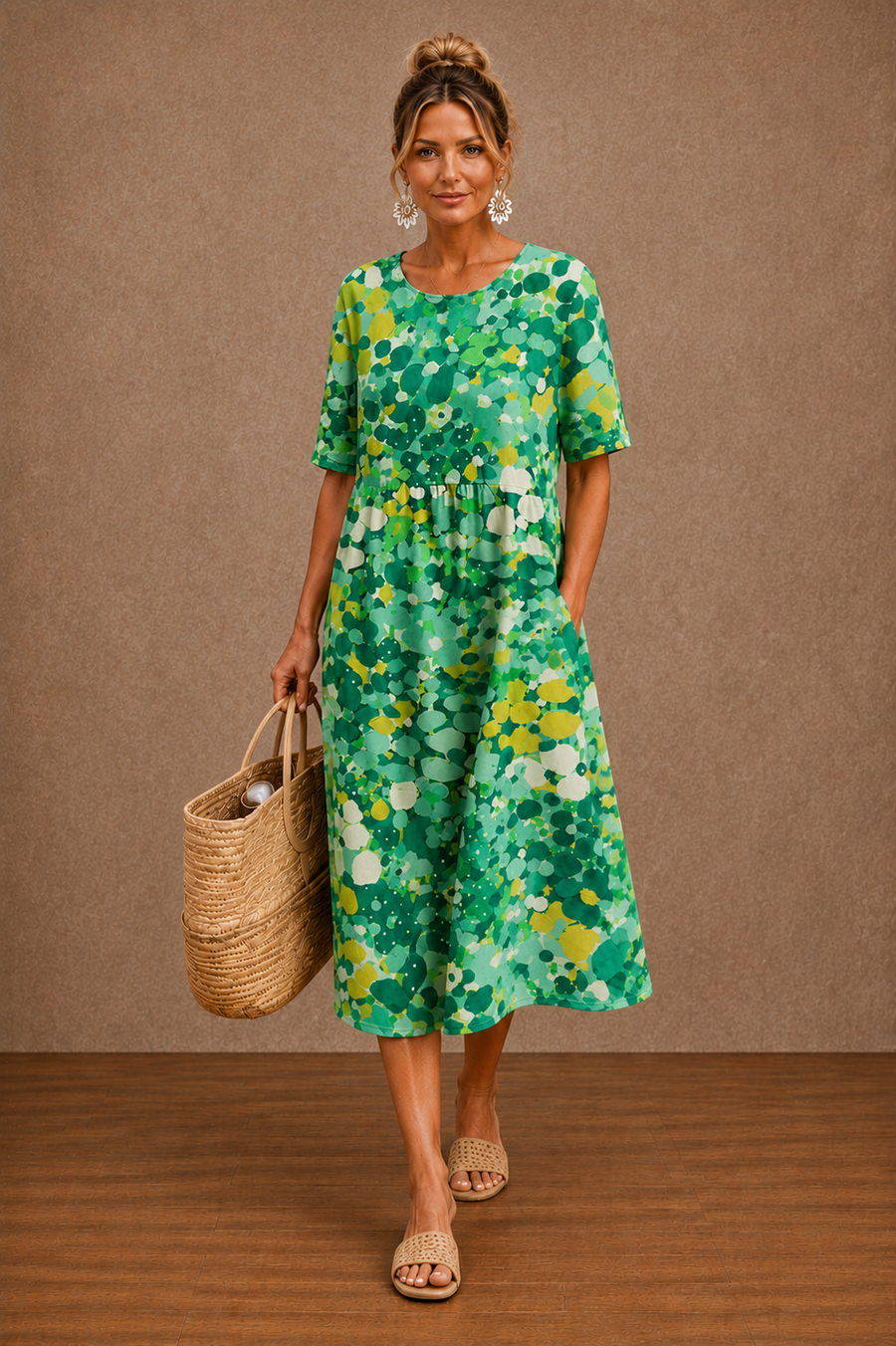 Hazel | Floral Midi Dress