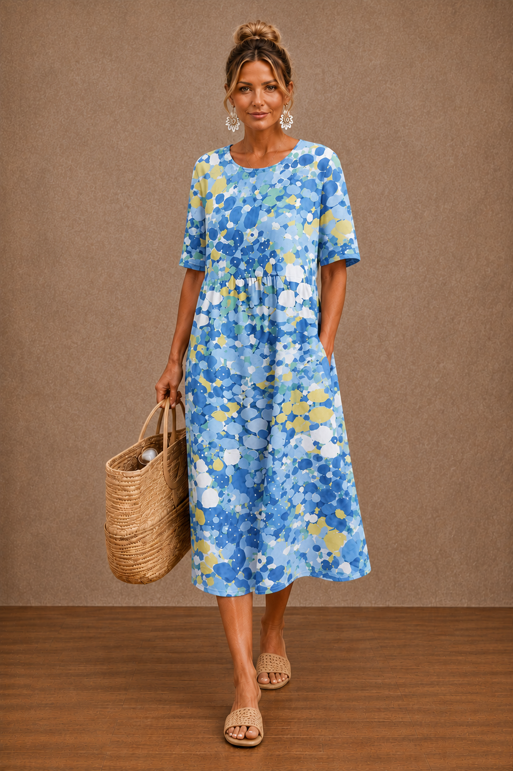 Hazel | Floral Midi Dress