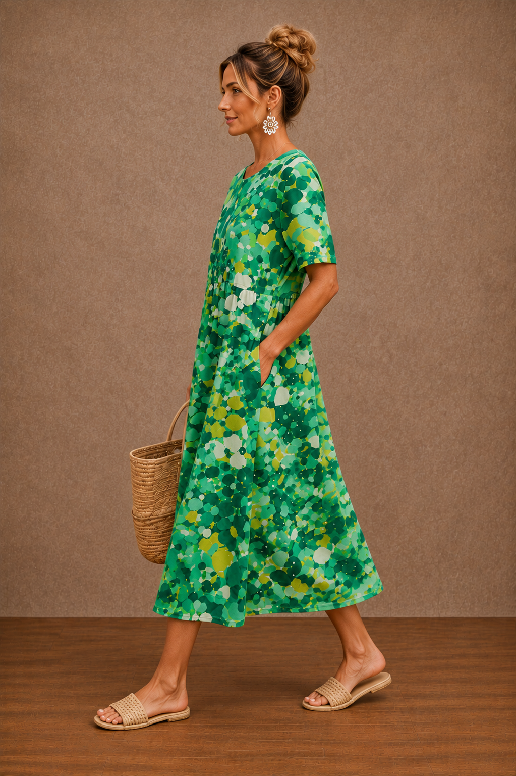 Hazel | Floral Midi Dress