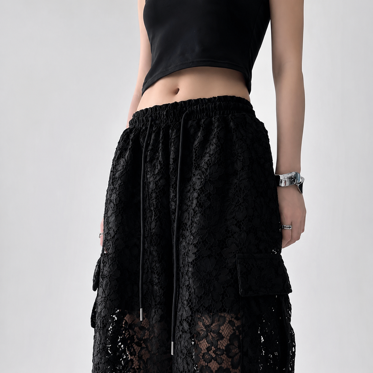 Maison I Lace Cargo Pants