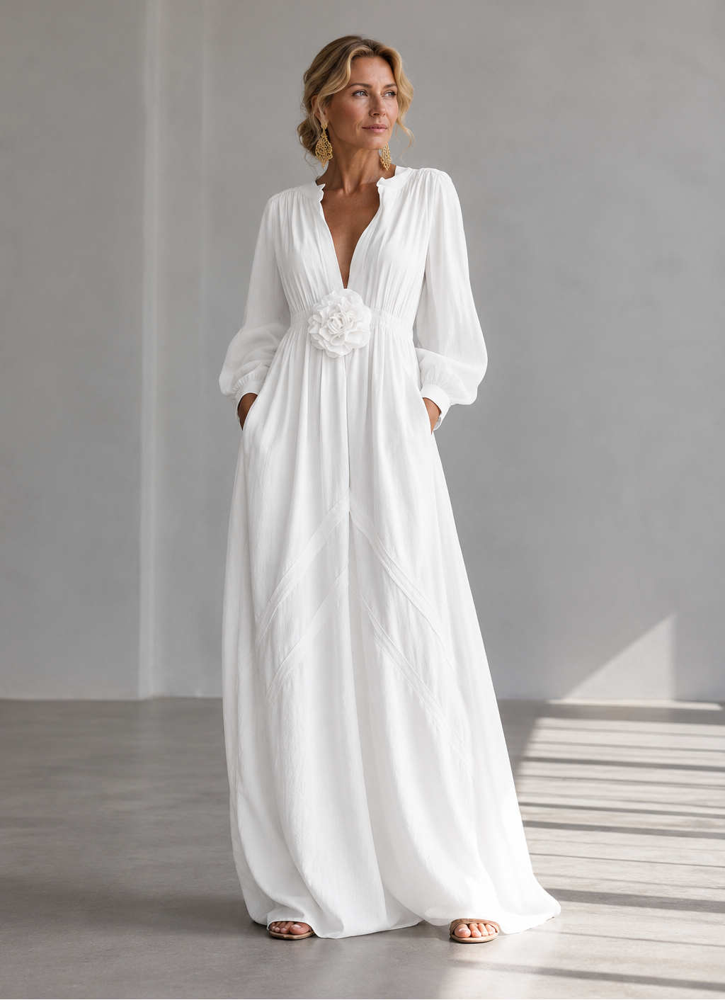 Marielle | 3D Floral High-Waist Maxi