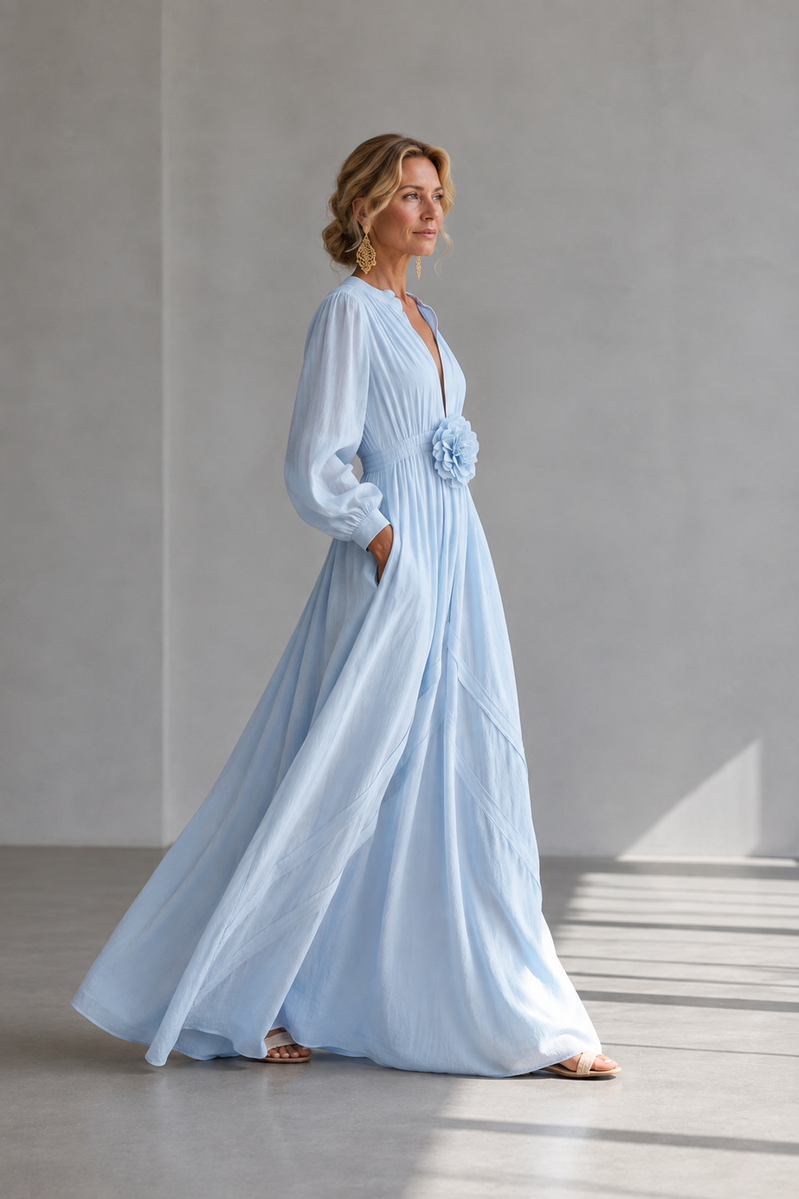 Marielle | 3D Floral High-Waist Maxi