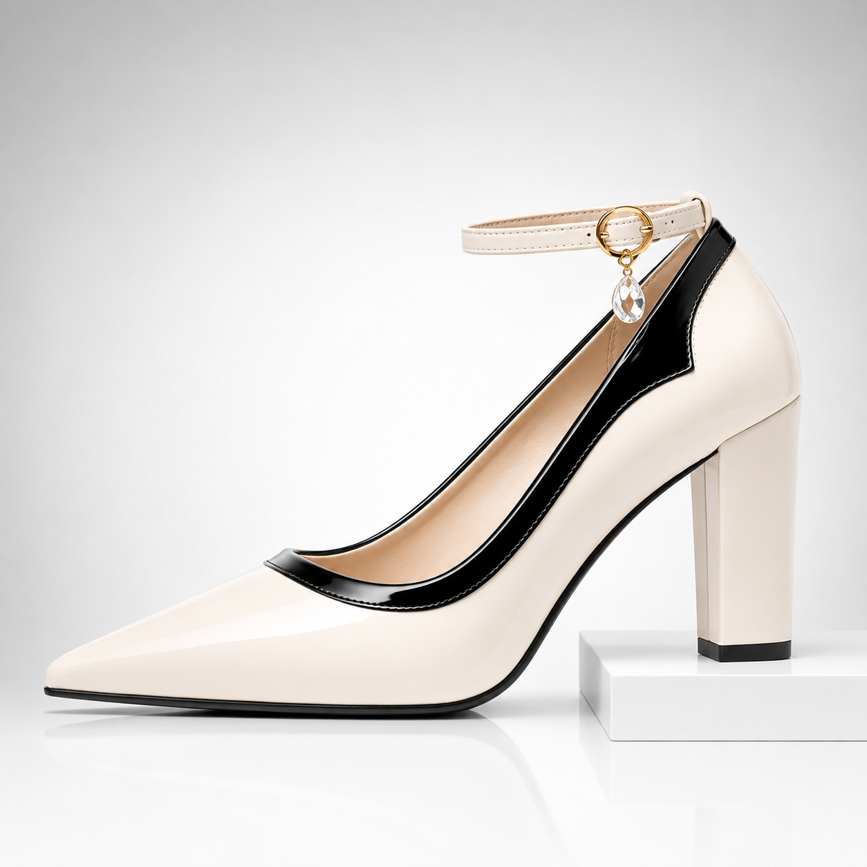 Seraphina™ | Contrast Strap Heels
