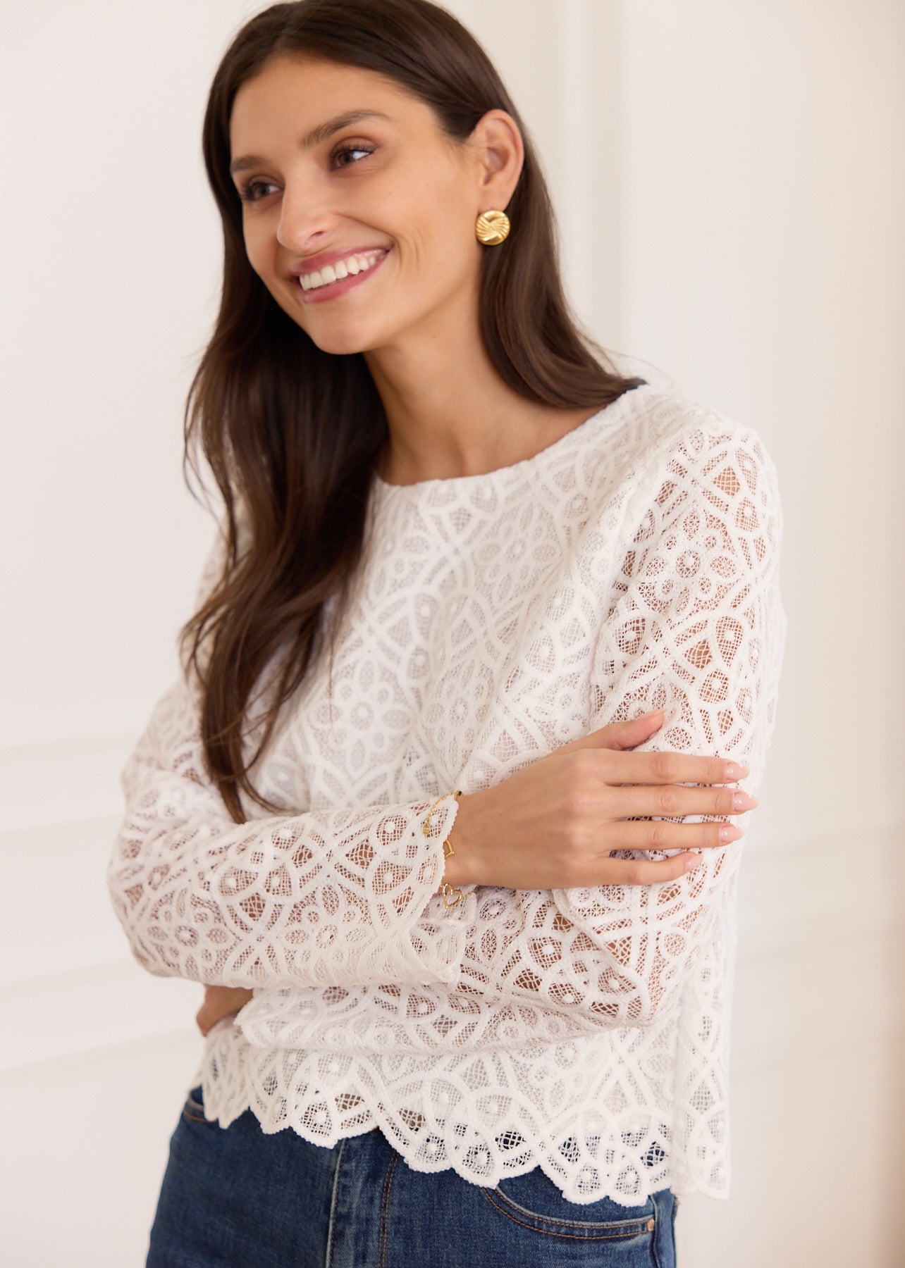 Emilia™ | Elegant Lace Blouse