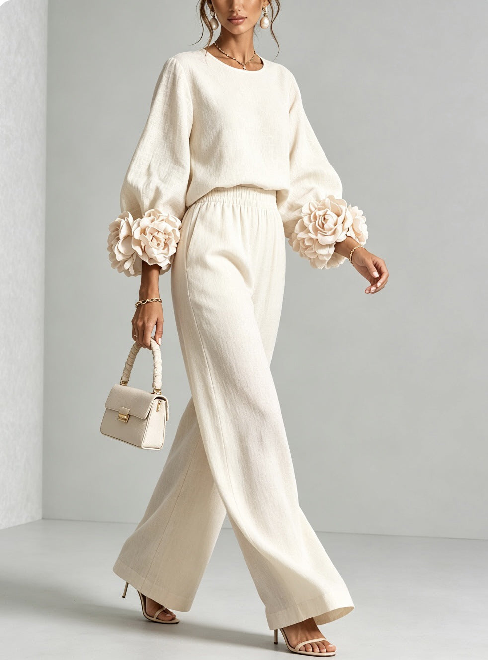 ROSANNE | FLORAL CUFF TWO-PIECE SET