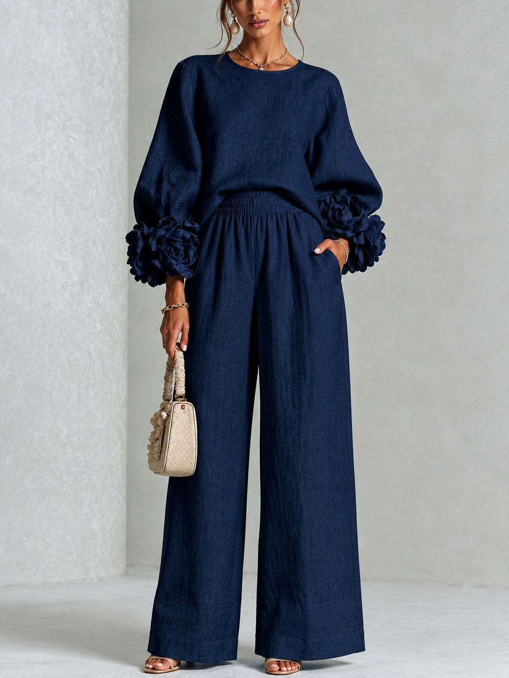 ROSANNE | FLORAL CUFF TWO-PIECE SET