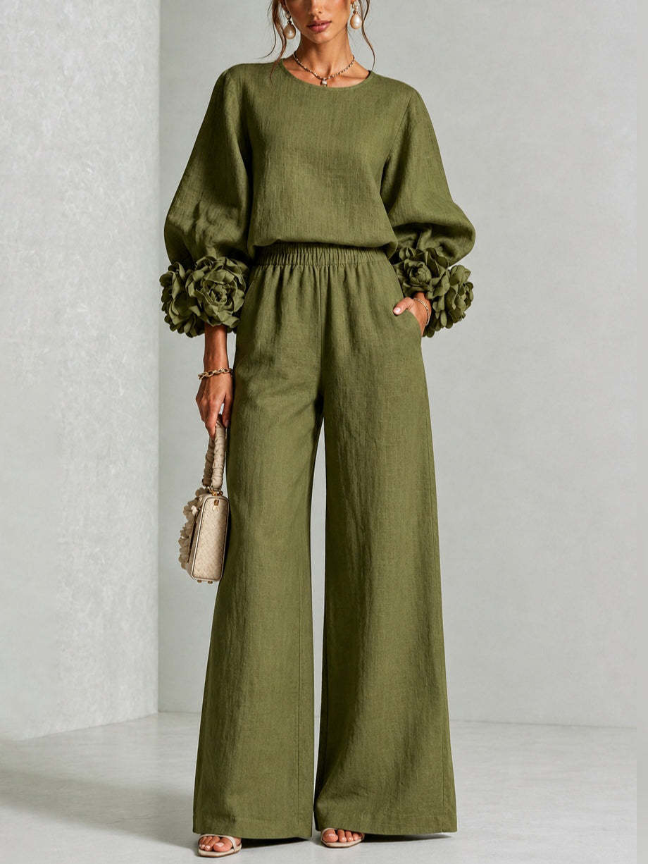 ROSANNE | FLORAL CUFF TWO-PIECE SET