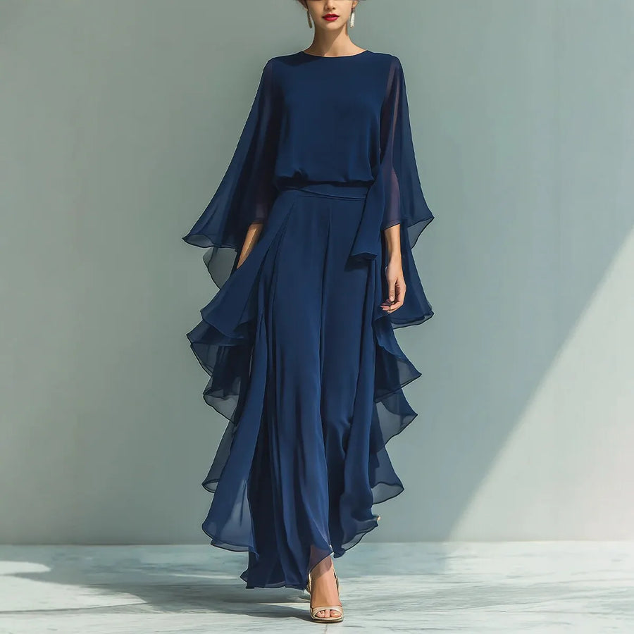 Evelina | Elegant Ruffle Two-Piece Set