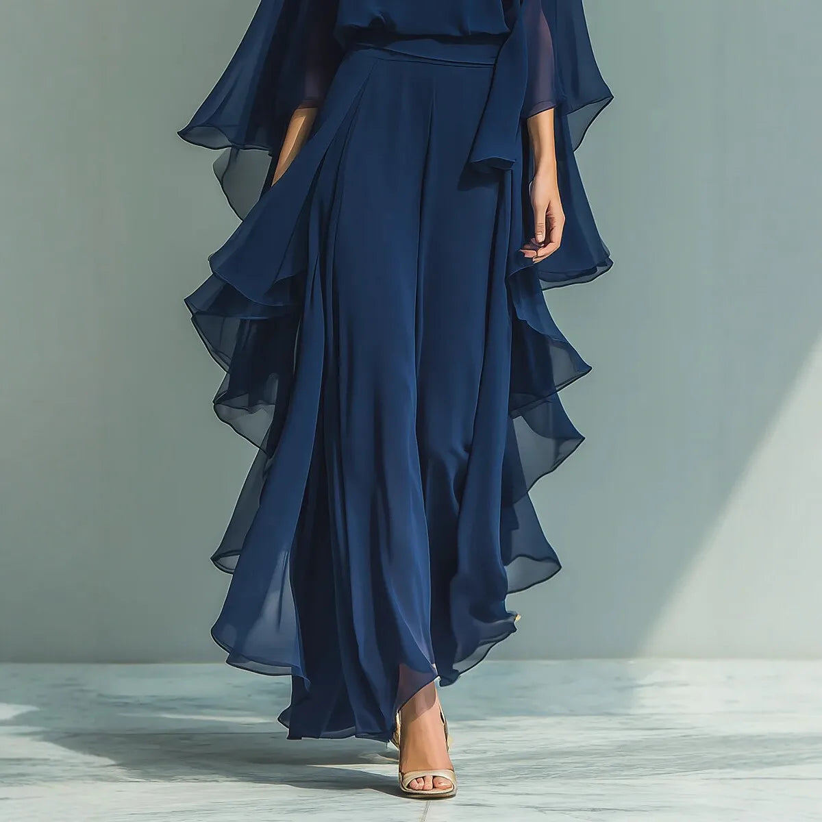 Evelina | Elegant Ruffle Two-Piece Set