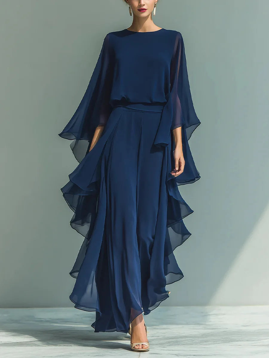 Evelina | Elegant Ruffle Two-Piece Set