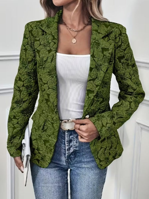 Hannah I  Paisley Jacquard Fitted Blazer