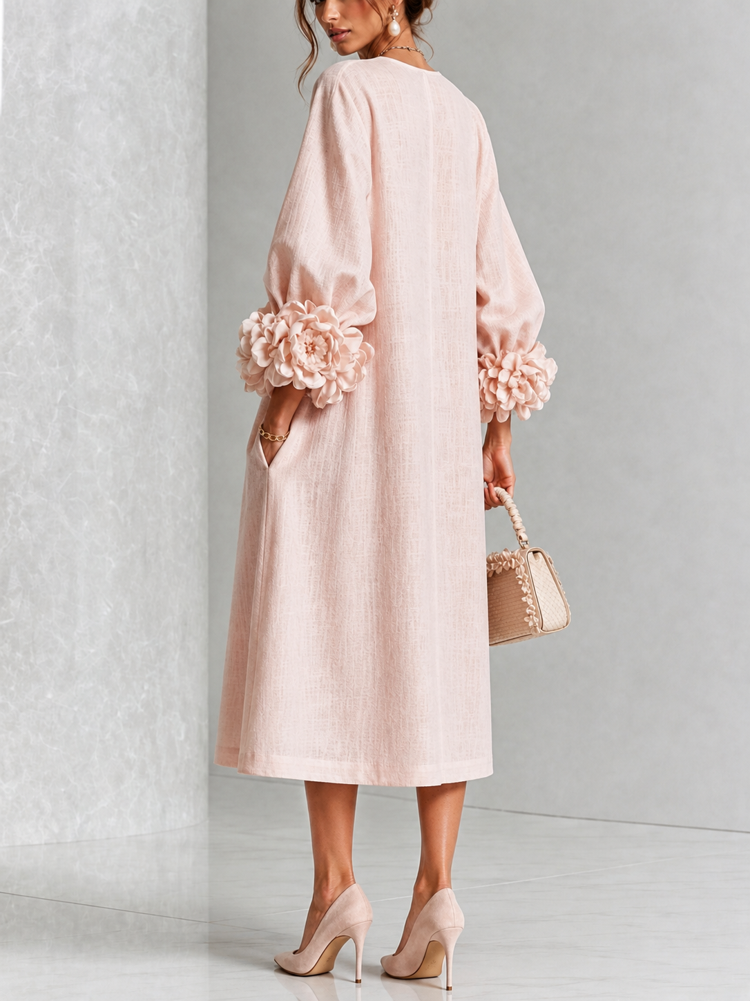 LILIANA | ELEGANT FLORAL MIDI DRESS