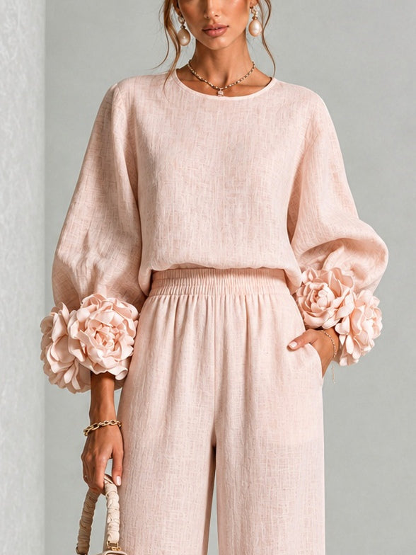 ROSANNE | FLORAL CUFF TWO-PIECE SET